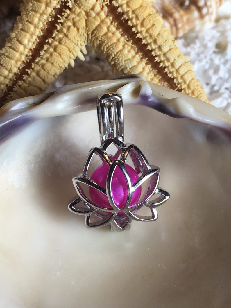 Sterling Silver Lotus Cage Pendant