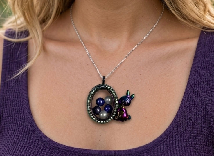 Rainbow Cottontail Locket