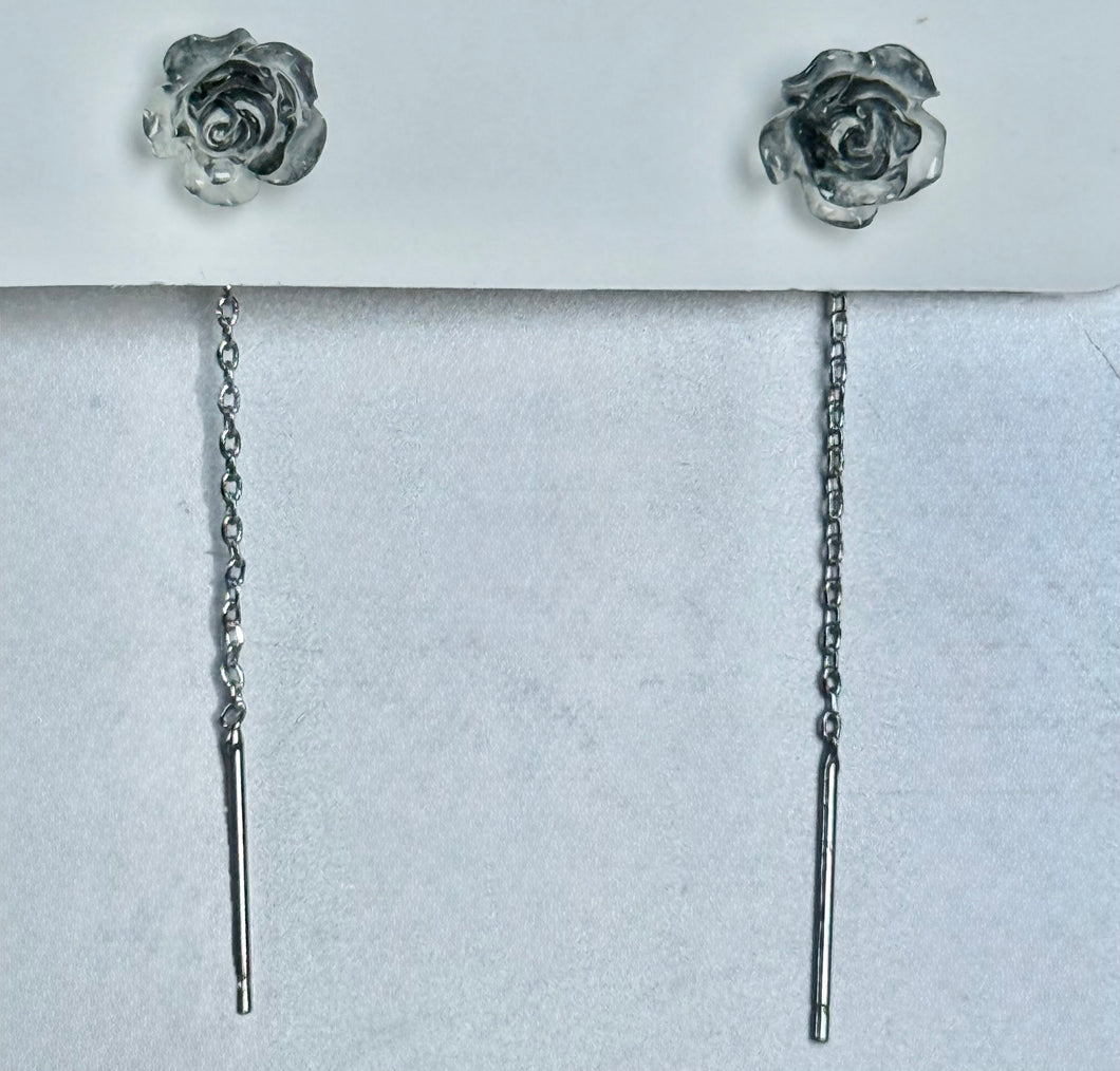 Rose Thread Earrings