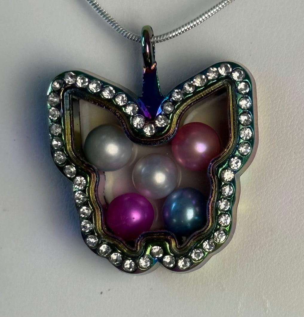 Rainbow Butterfly Locket