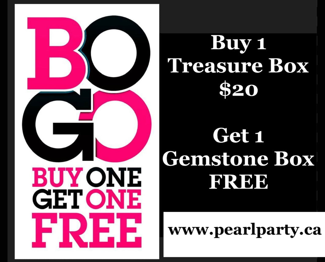 BOGO ( Buy 1 Treasure Box Get 1 Gemstone Box FREE)