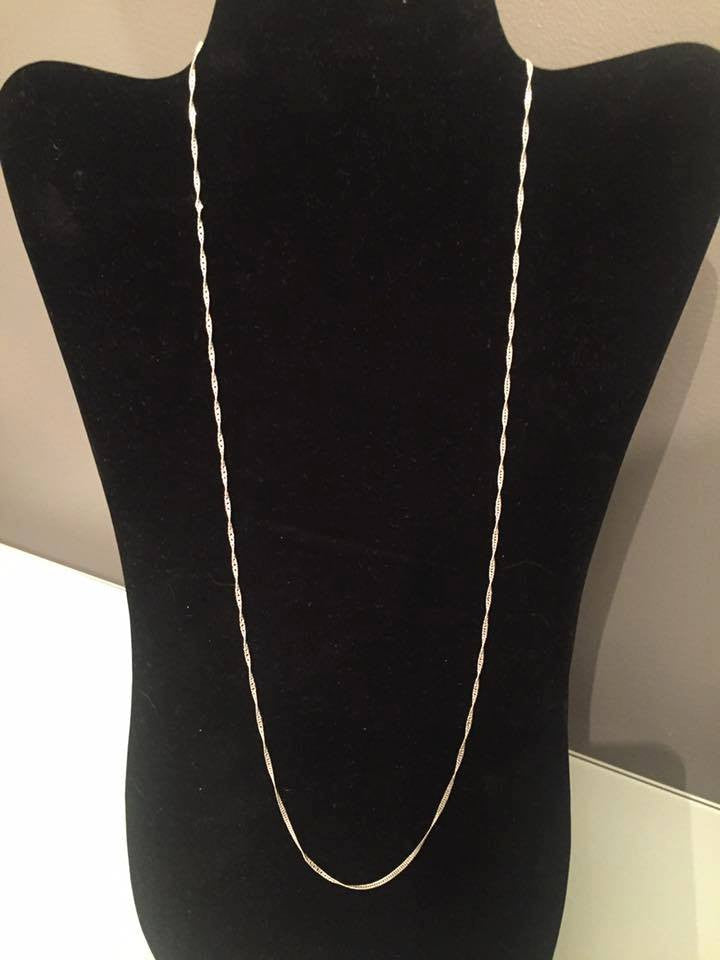 Sterling Silver Plated 26 inch Chain